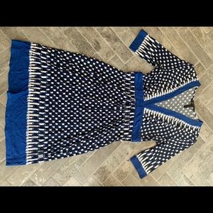 BCBG Blue patterned dress-size S